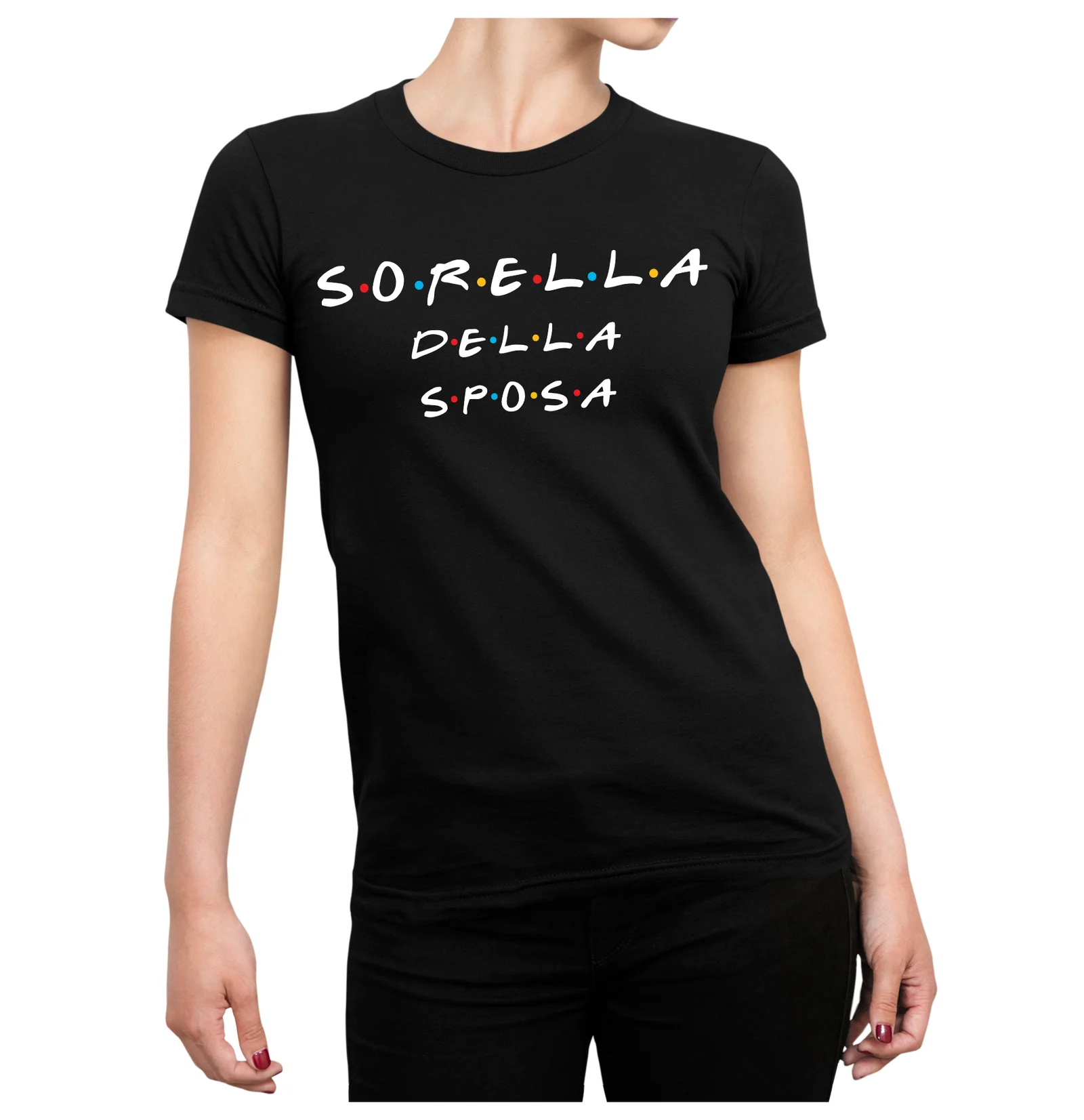 Tshirt Addio al nubilato Sorella della sposa – friends – hen party – maglietta divertente donna