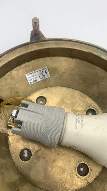 Plafoniera o applique navale Foresti e Suardi in bronzo made in italy - immagine 3