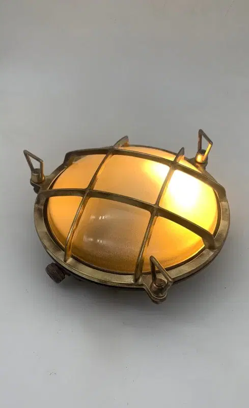 Plafoniera o applique navale Foresti e Suardi in bronzo made in italy - immagine 4