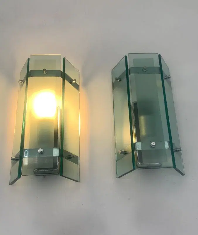 applique Veca coppia in vetro made in italy anni 1960 - immagine 4