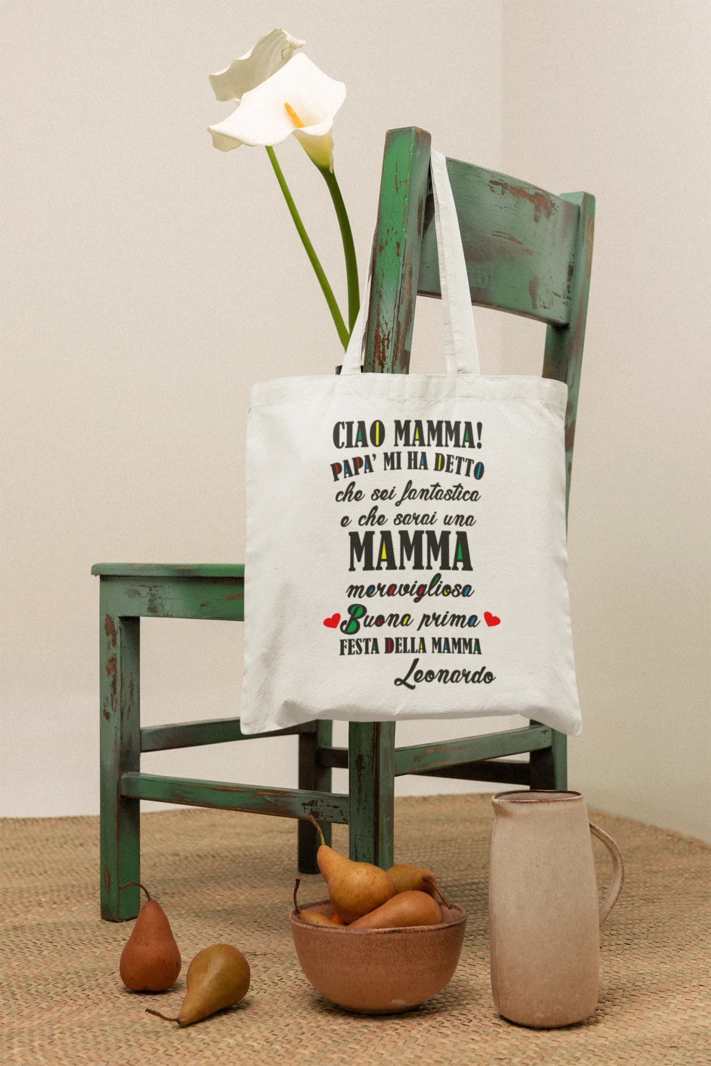 Shopping Bag Mamma PERSONALIZZABILE Ciao Mamma! Papà mi ha detto che sarai una mamma fantastica Shopper Idea Regalo Mamma - immagine 5