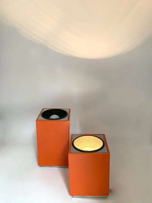 COPPIA applique o plafoniere lampade ditta illuminazione athena design anni ’70 - immagine 2