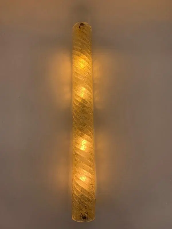 applique singola attribuito a italamp vetro di Murano anni 1970 con interuttore - immagine 3