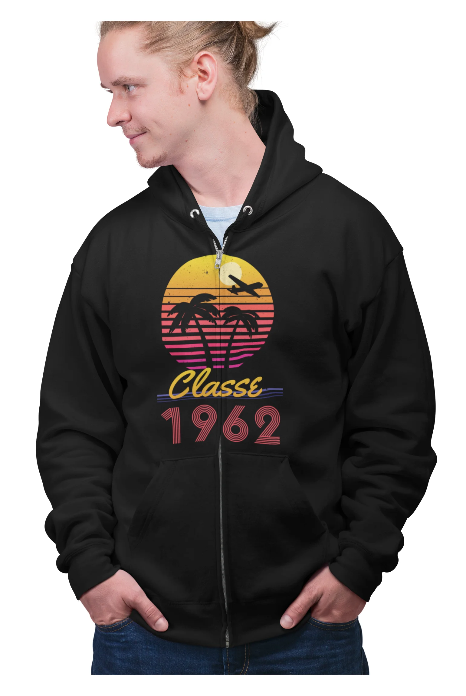 Felpa Compleanno 60 Anni Uomo Classe Anno Personalizzabile Idea Regalo Compleanno Felpa zip e cappuccio