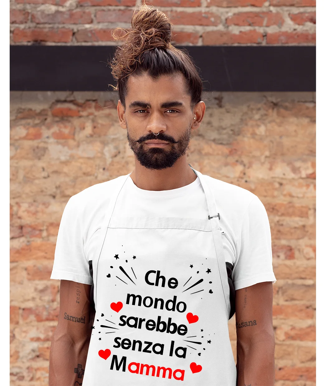 Grembiule da cucina Mamma Regalo Che Mondo sarebbe senza la Mamma Idea Regalo taglia Unica - immagine 4