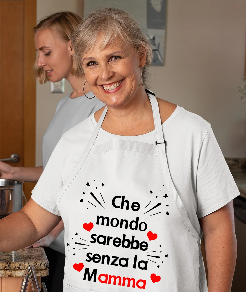 Grembiule da cucina Mamma Regalo Che Mondo sarebbe senza la Mamma Idea Regalo taglia Unica - immagine 5