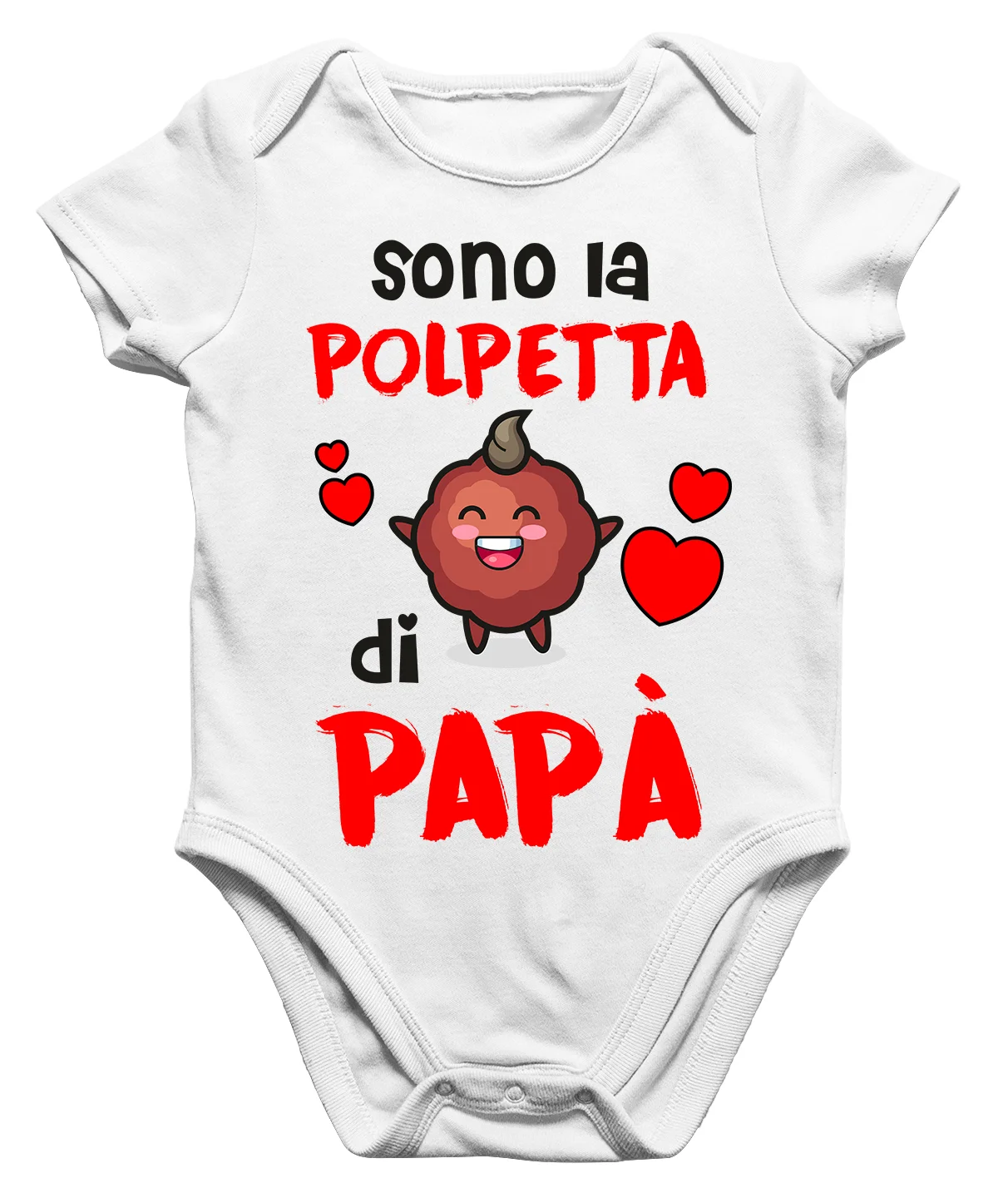 Body Papà Neonato Festa del Papà Sono la polpetta di Papà Papà divertente Regalo Papà - immagine 2