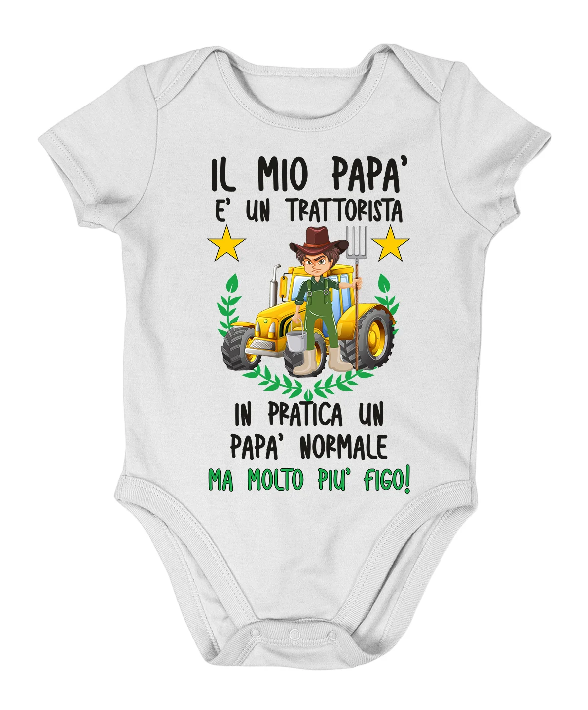 Body neonato PERSONALIZZABILE Trattorista Papà Nonno Zio Padrino body neonato divertenti