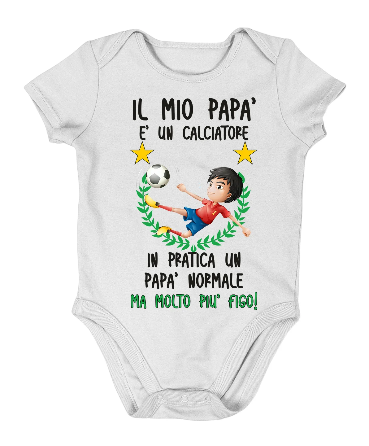 Body neonato PERSONALIZZABILE Calciatore Papà Nonno Zio Padrino body neonato divertenti