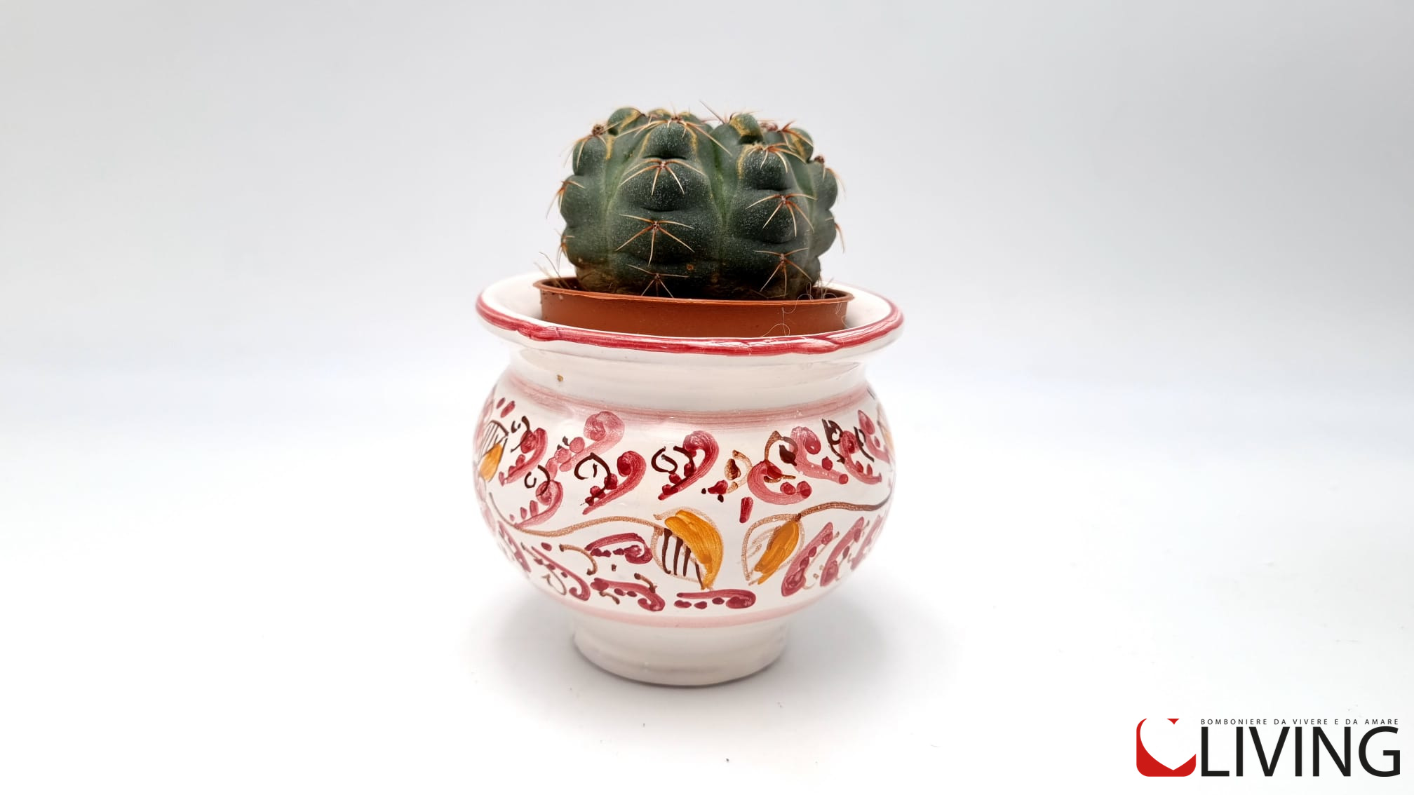 Bomboniera porta piante ceramica di Caltagirone - immagine 2