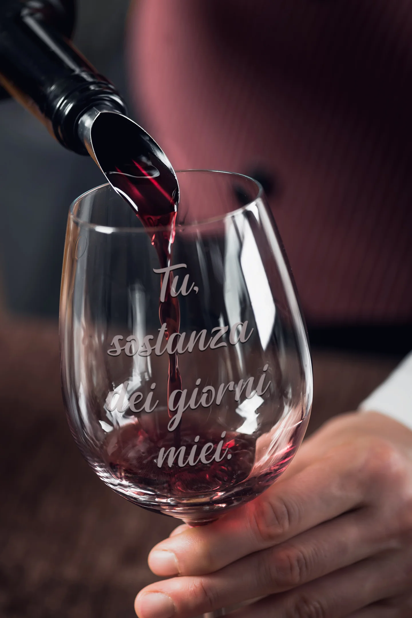 Calice da Vino Incisione SanValentino Regalo Fidanzati Innamorati Ti Amo ogni santo giorno – love Calice in Vetro 500 ml