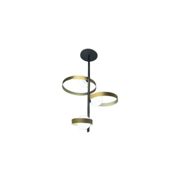 Lampadario Bubble S in alluminio e acciaio oro