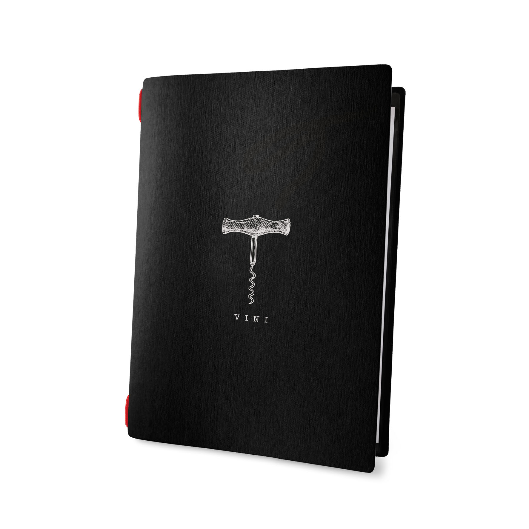 Porta menu custom nero bacco vini a5 solo elastico