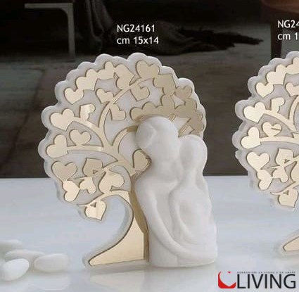 Bomboniera albero della vita oro sposi