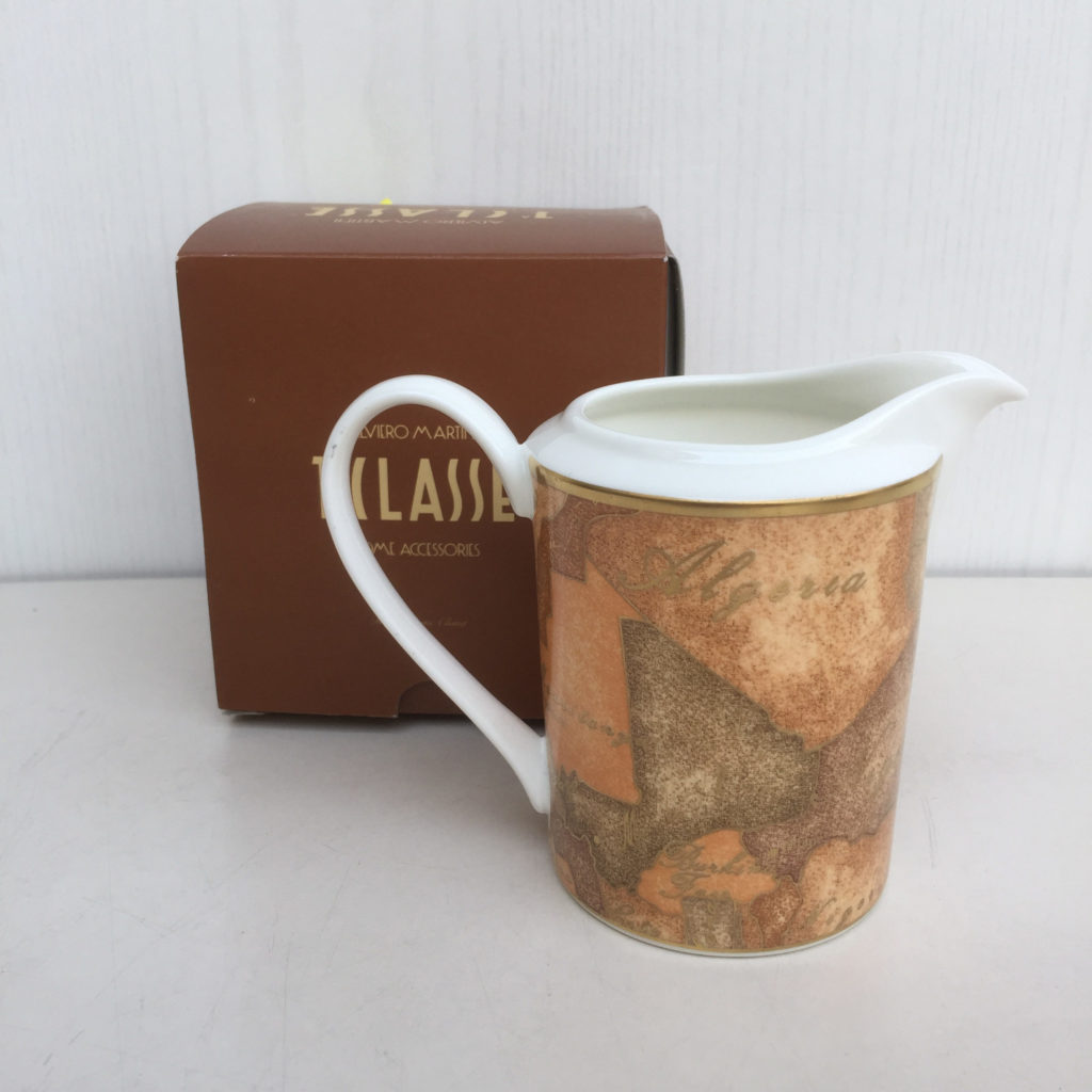 Alviero Martini Home 1° Classe lattiera Bone China decoro Geo Gold Plus - immagine 3