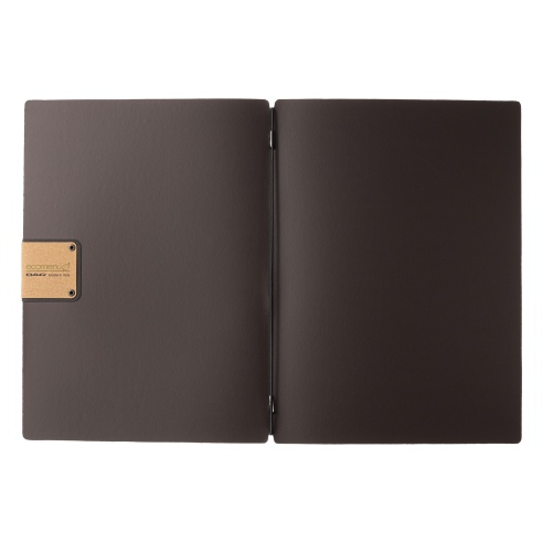 Porta menu portofino premium marrone a4 solo elastico - immagine 2