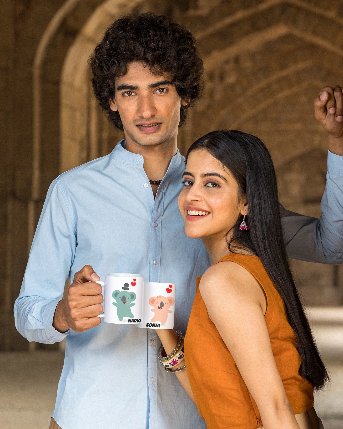 Coppia Tazze SanValentino PERSONALIZZABILI CON NOME Koala Innamorati Love idea regalo Mug 11oz - immagine 3