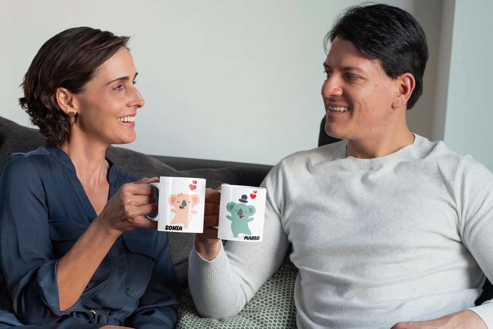 Coppia Tazze SanValentino PERSONALIZZABILI CON NOME Koala Innamorati Love idea regalo Mug 11oz - immagine 4