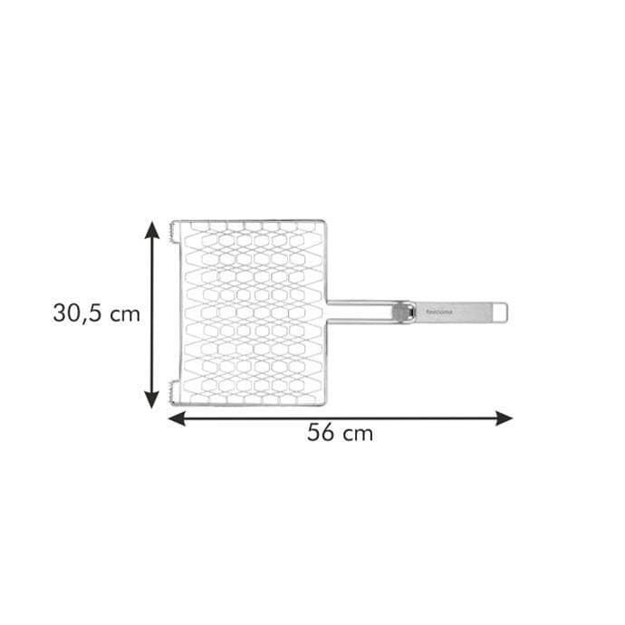 Tescoma Privilege Griglia doppia barbecue in metallo cromato e terminali in legno - immagine 3